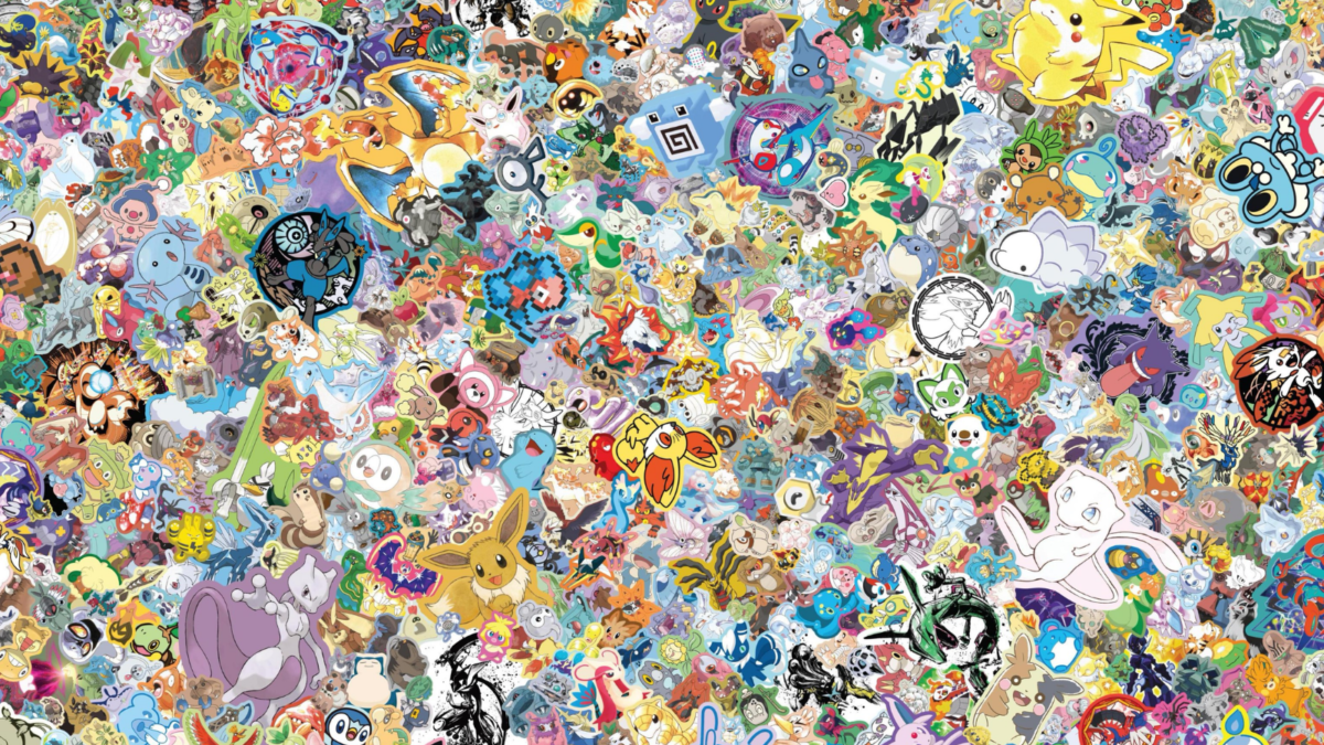 Pokemon 30 aniversario póster con stickers de todos los pokémones