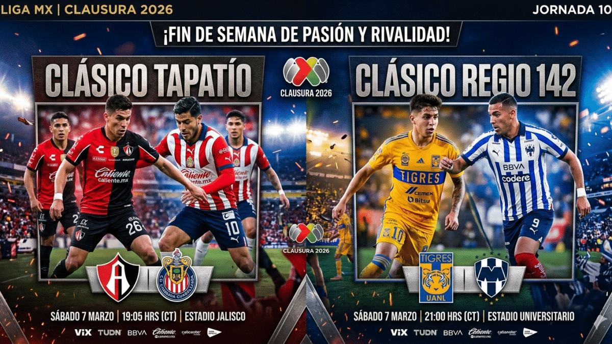 ¡La emoción está al rojo vivo! La Jornada 10 del Clausura 2026 ha llegado y promete ser el punto de inflexión del torneo.