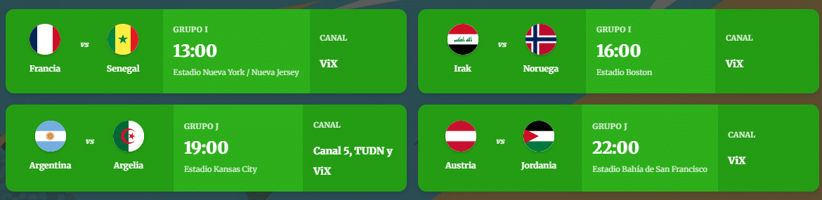 partidos 16 de Junio