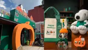 Sucursal temática de Starbucks y Snoopy en CDMX